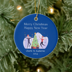 Personalised first christmas together ornament