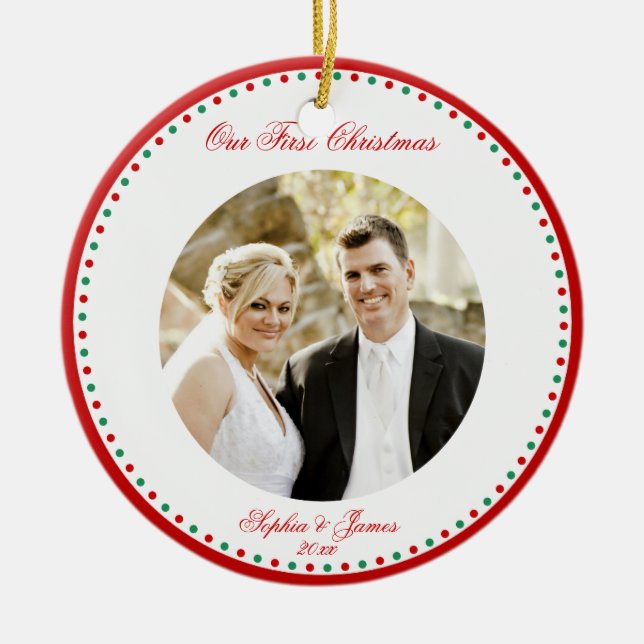Personalised First Christmas Together Ornament (Front)