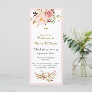 Personalised  First Communion Prayer Card