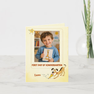 Personalised First Day of Kindergarten Photo Card