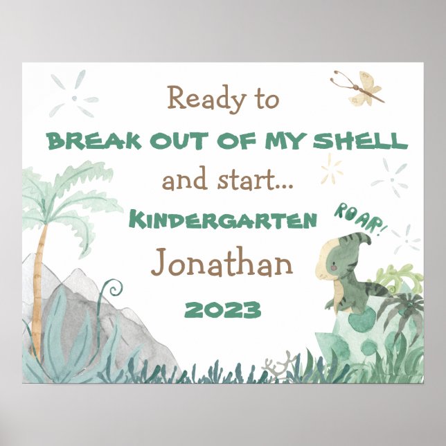 Personalised First Day of School 2023 Poster (Front)