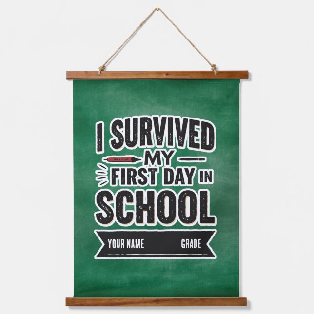 Personalised First Day of School Art Hanging Tapestry (Front)