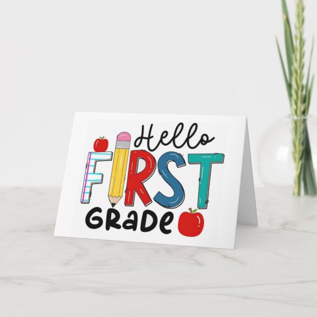 Personalised First Day of School Grade Card (Front)