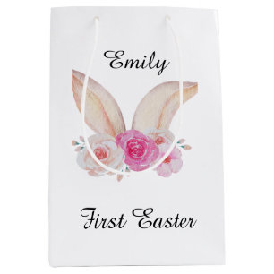 Personalised first easter milestone medium gift bag