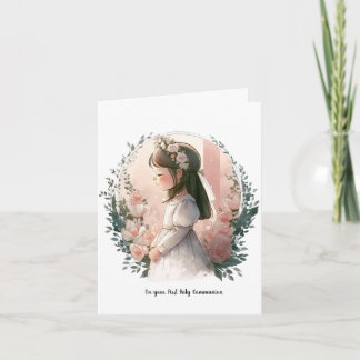 Personalised First Holy Communion Card for Girl