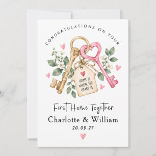 Personalised First Home Card New Home Together