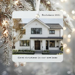 Personalised First Home New House Photo Christmas Metal Tree Decoration<br><div class="desc">Commemorate your first holiday season in your new home with the Personalised First Home New House Photo Christmas Metal Ornament. This elegant ornament features a custom photo of your new house, making it the perfect way to celebrate your milestone. Whether it’s hanging proudly on your tree or gifted to a...</div>