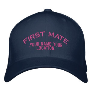 Personalised First Mate Nautical Style Hat