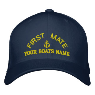 Personalised first mate yacht crew embroidered hat