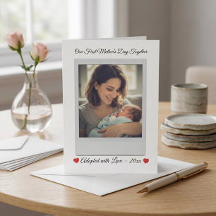Personalised First Mother’s Day After Adoption  Holiday Card