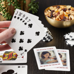 Personalised First Mother’s Day After Adoption Playing Cards
