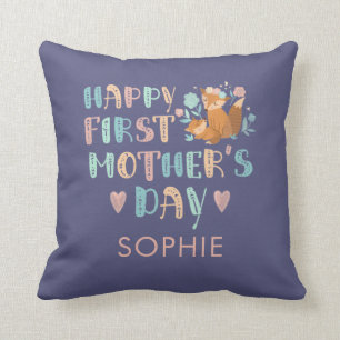 Personalised First Mothers Day 1st Time Mum Boho Cushion