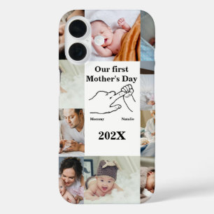 Personalised First Mother's day Photo Collage  iPhone 16 Case