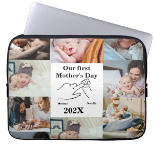 Personalised First Mother's day Photo Collage Laptop Sleeve