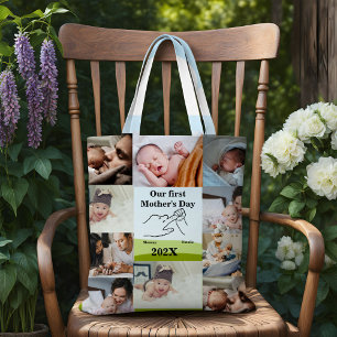 Personalised First Mother's day Photo Collage Tote Bag