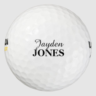 Personalised first name and surname golf ball