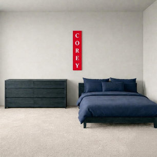 Personalised First Name Vertical Canvas Print