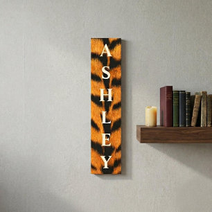 Personalised First Name Vertical Canvas Print