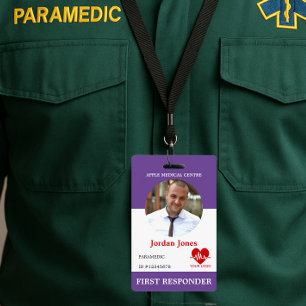 Personalised First Responder Photo ID Security ID  Badge