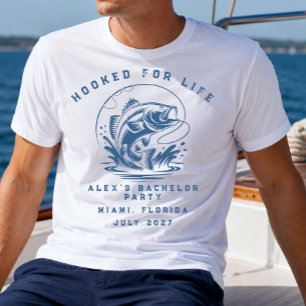 Personalised Fish Themed Fishing Bachelor Party T-Shirt