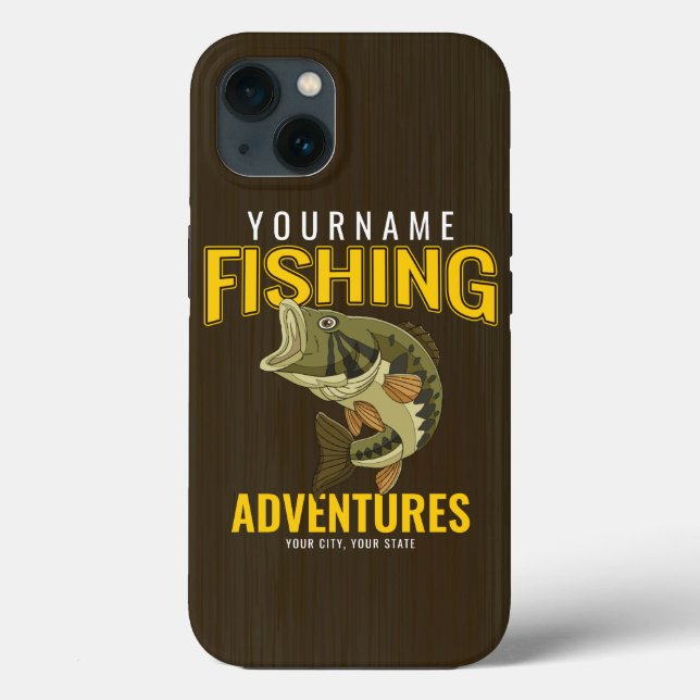 Personalised Fishing Adventures Bass Fish Angler  Case-Mate iPhone Case (Back)