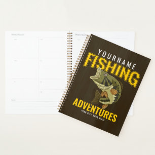 Personalised Fishing Adventures Bass Fish Angler Planner
