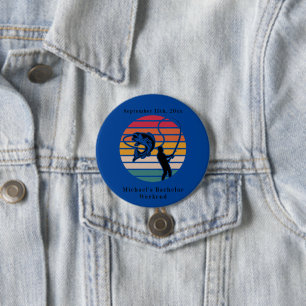 Personalised Fishing Bachelor Weekend 7.5 Cm Round Badge