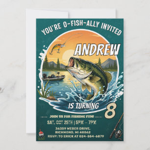 Personalised Fishing Birthday Invitation