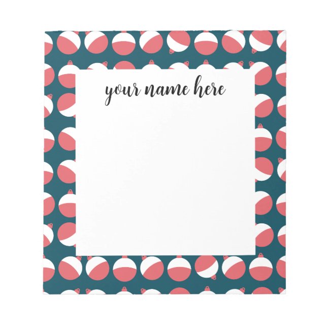 Personalised Fishing Bobber Notepad (Front)