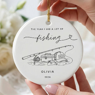 Personalised Fishing Christmas Ornament