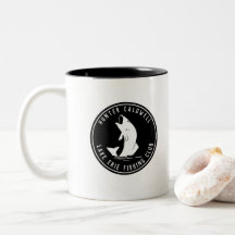 Personalised fishing emblem black and w