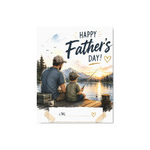 Personalised Fishing Father’s Day Canvas Print