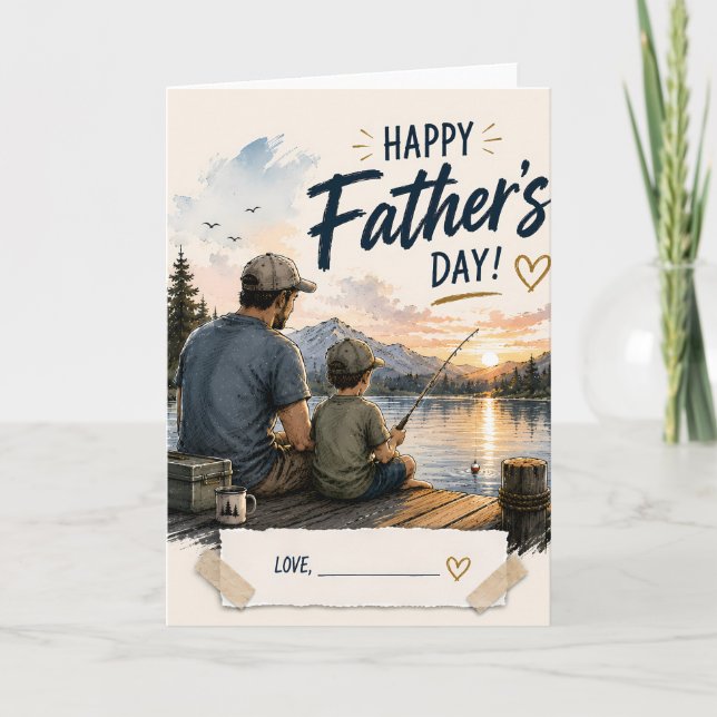 Personalised Fishing Father’s Day Greeting Card (Front)