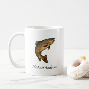 Personalised Fishing Lover – Trout Fishing Design Coffee Mug