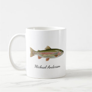 Personalised Fishing Lover – Trout Fishing Design Coffee Mug