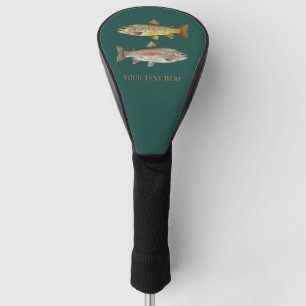 Personalised Fishing Lover – Trout Fishing Design Golf Head Cover