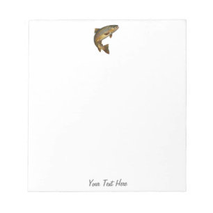 Personalised Fishing Lover – Trout Fishing Design Notepad