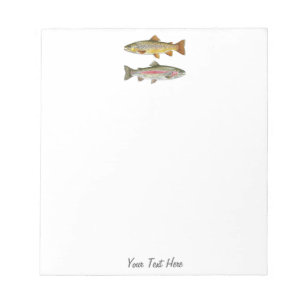 Personalised Fishing Lover – Trout Fishing Design Notepad
