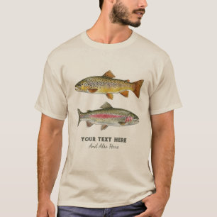Personalised Fishing Lover  – Trout Fishing Design T-Shirt