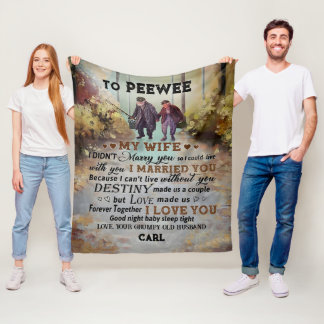 Personalised Fishing To My Wife Blanket From Husba