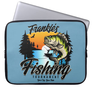 Personalised Fishing Tournament Fish Angler Trout Laptop Sleeve