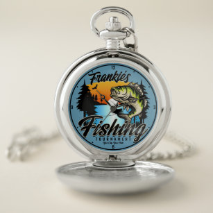 Personalised Fishing Tournament Fish Angler Trout  Pocket Watch