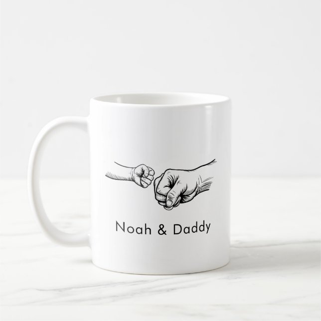 Personalised Fist Bump Dad Mug | Father's Day Gift (Left)