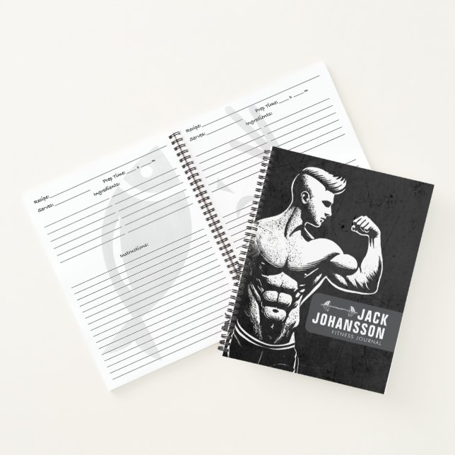 Personalised Fitness Journal Daily Exercise Diary (Inside)