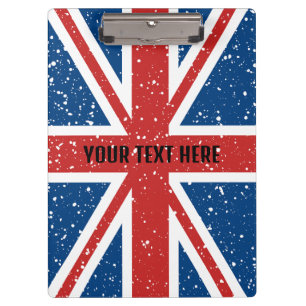 Personalised flag of United Kingdom Clipboard