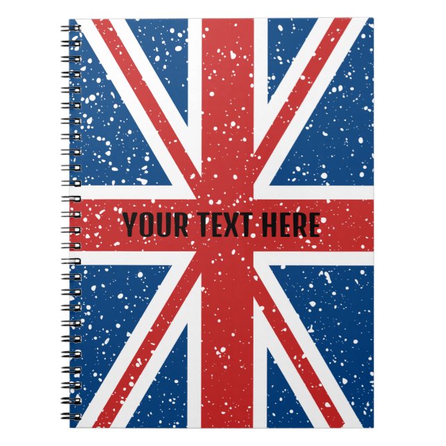 Personalised flag of United Kingdom Notebook (Front)