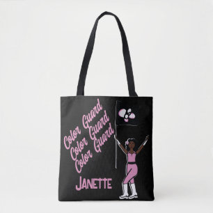 Personalised Flag Tote ( Pink Flower) Bag