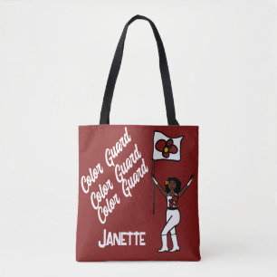 Personalised Flag Tote ( Red Flower) Bag