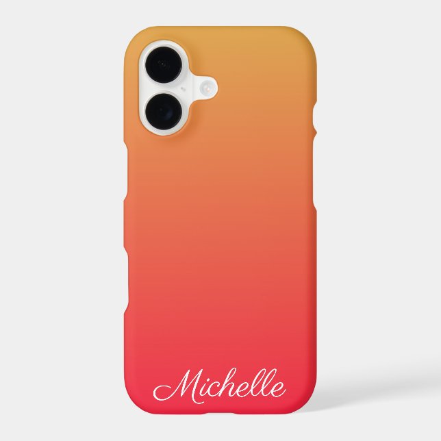 Personalised flame red and yellow ombre (Back)