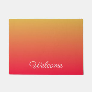 Personalised flame red and yellow ombre doormat